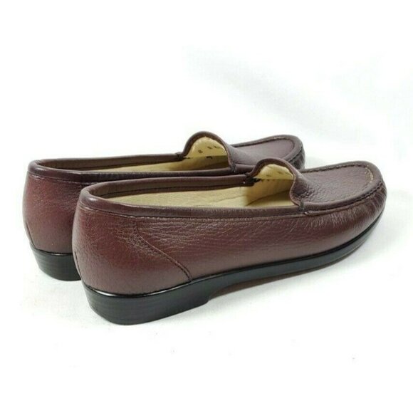 SAS Simplify Slip On Loafers Women's Size 8 Narrow Brown Leather Shoes - Picture 7 of 8